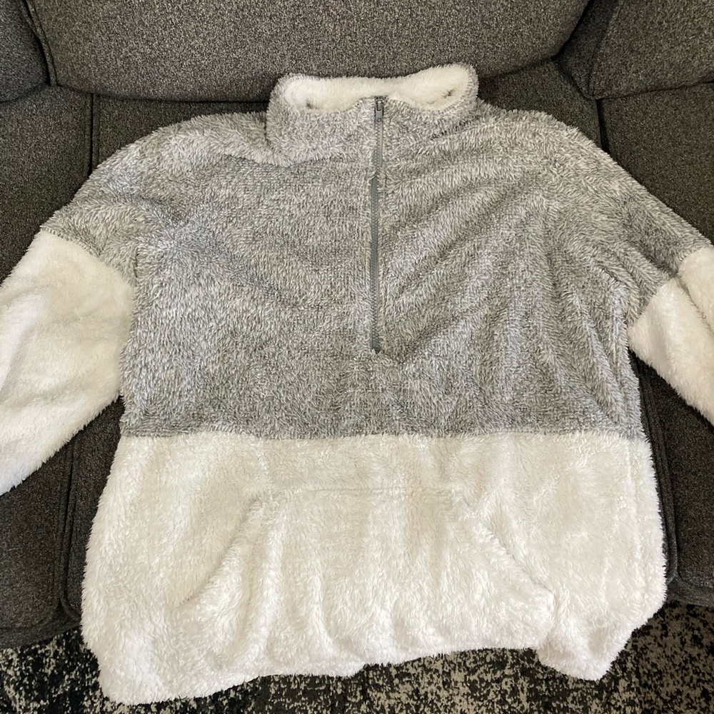 Large fuzzy sweater